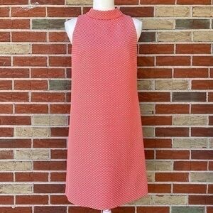 Tahari ASL Polka Dot Orange White A-line Sleeveless Mini Shift Dress 👗